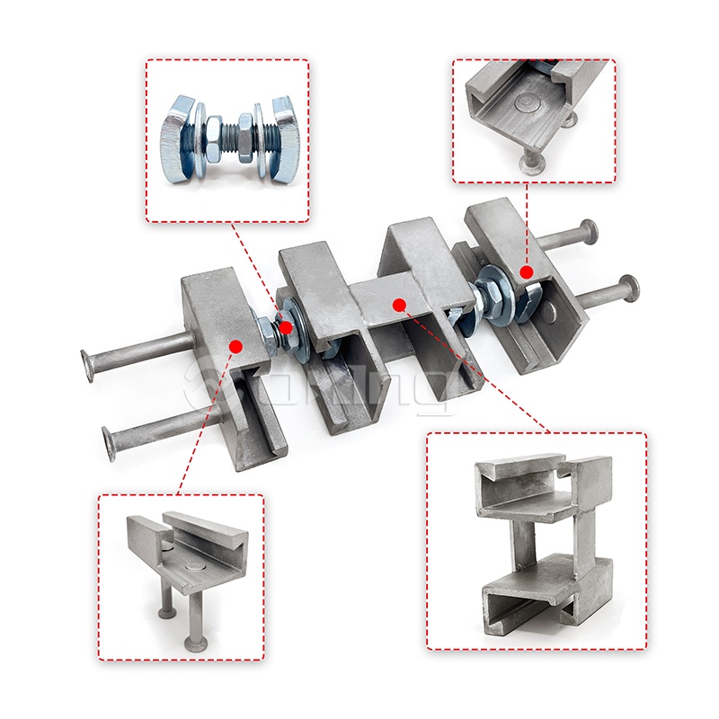 Čína prefabrikovaná betonová příslušenství OEM dodavatel nýtovaný 49*30 obsazení v kanálu kotevního kanálu