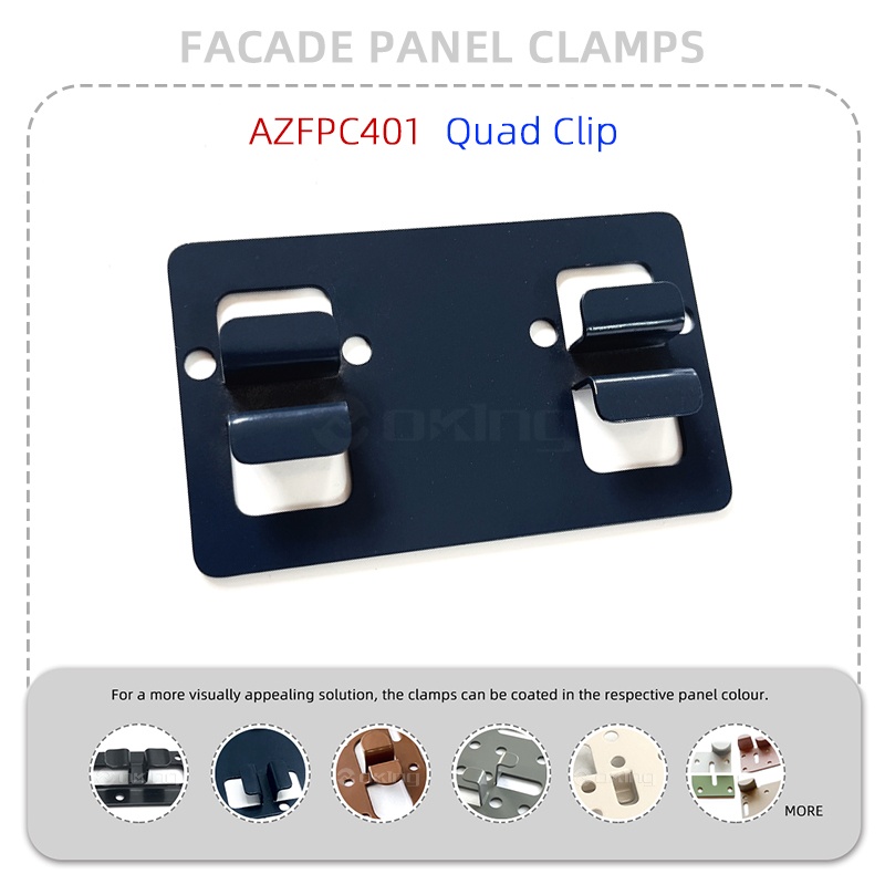 AZFPC401 Quad Clip Systém uchycení fasádních panelů z nerezové oceli
