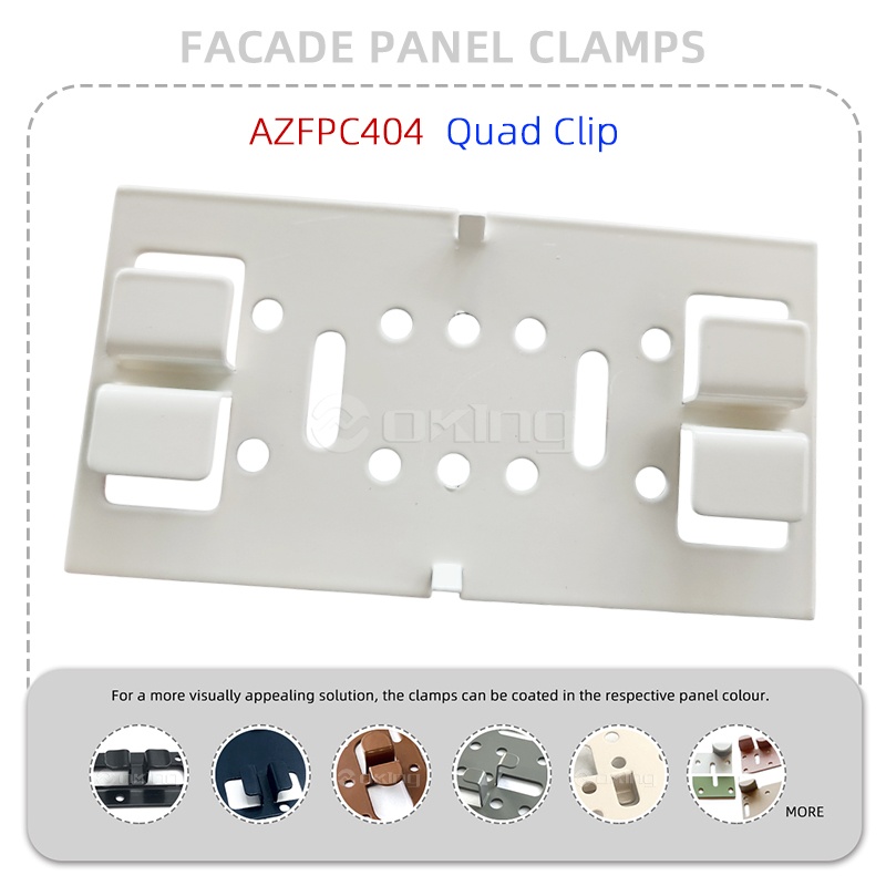 AZFPC404 Quad Clip Systém uchycení fasádních panelů z nerezové oceli