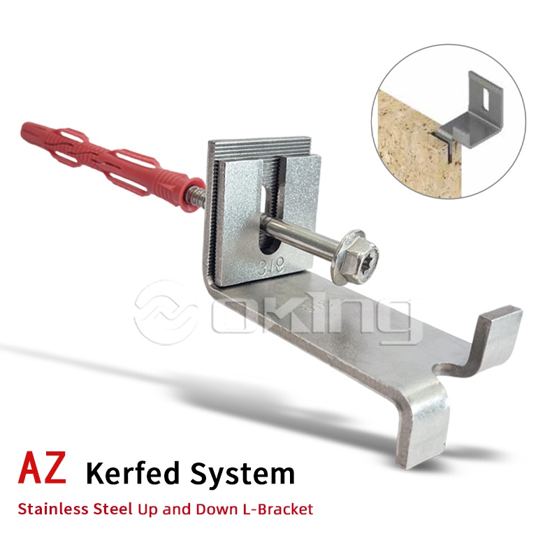 AZ Kerfed System Up and Down L-držák z nerezové oceli